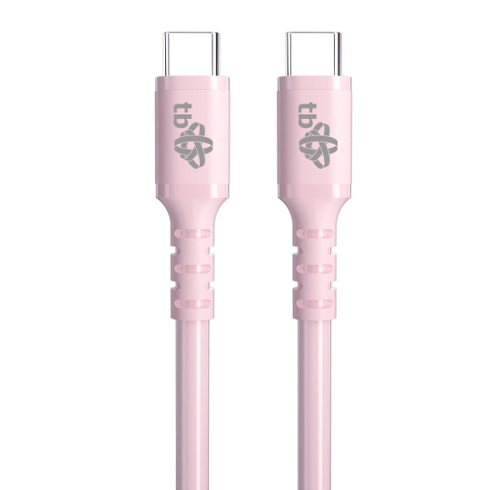 TB USB C - USB C 60W Jelly kabel 1m růžový