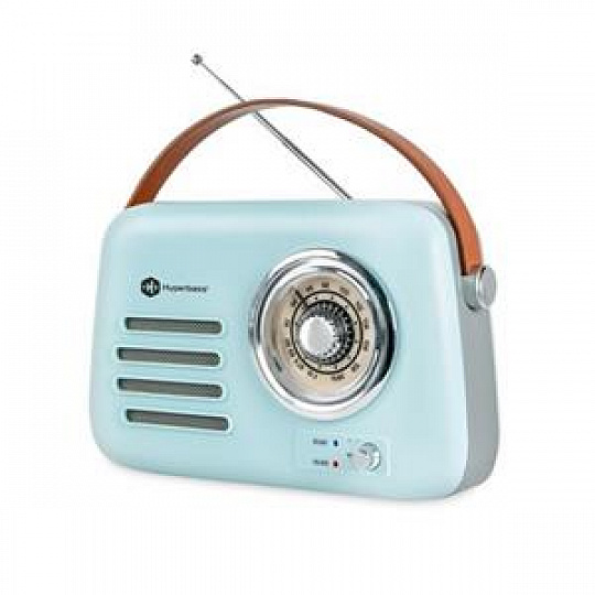 CONNECT IT Hyperbass RetroBEAT FM rádio a bezdrátový reproduktor TYRKYSOVÝ