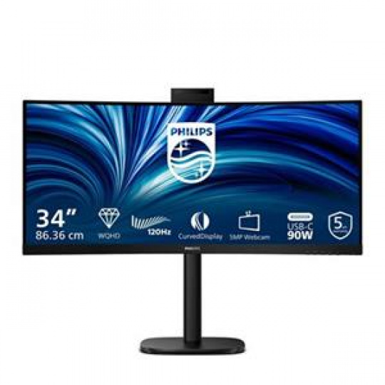 Philips LCD 34B2U3600CH 34" zakřivený VA/3440x1440@120Hz/4ms/300cd/2xHDMI/DP/4xUSB/USB-C dock/RJ45/Webcam/Repro/HAS/VESA Philips LCD 34B2U3600CH 34" zakřivený VA/3440x1440@120Hz/4ms/300cd/2xHDMI/DP/4xUSB/USB-C dock/RJ45/Webcam/Repro/HAS/VESA