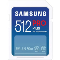 Samsung/SDXC/512GB/180MBps/USB 3.0/USB-A/Class 10/+ Adaptér/Modrá