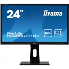 24" iiyama B2483HSU-B5: TN, FullHD, 250cd/m2, 1ms, VGA, DP, HDMI, USB, height, pivot, černý 24" iiyama B2483HSU-B5: TN, FullHD, 250cd/m2, 1ms, VGA, DP, HDMI, USB, height, pivot, černý