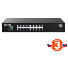 Tenda TEG2216D Websmart L2 cloud managed switch, 16x 10/100/1000 Mbps, Kov, Fanless-bez ventilátorů Tenda TEG2216D Websmart L2 cloud managed switch, 16x 10/100/1000 Mbps, Kov, Fanless-bez ventilátorů