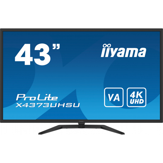 LCD iiyama X4373UHSU-B1, 43" VA, UHD, 2xHDMI, DP, USB, PIP