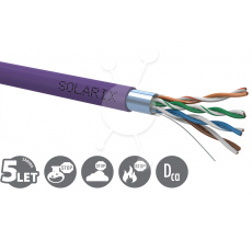 Instalační kabel Solarix CAT5E FTP LSOH Dca-s1,d2,a1 500m/cívka SXKD-5E-FTP-LSOH