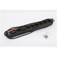 19" 8xCZ zás.vypínač,3x1.5mm 2m kab.CZ-DE,RAL9005 19" 8xCZ zás.vypínač,3x1.5mm 2m kab.CZ-DE,RAL9005