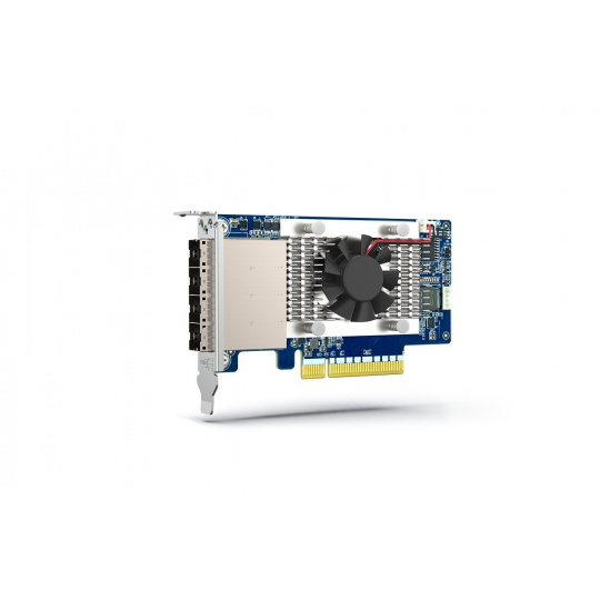 QNAP 4-port miniSAS HD host bus adapter, Broadcom Aero SAS3816, PCIe 4.0 x 8 for TL SAS JBOD series