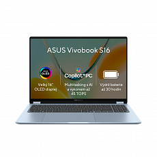 ASUS Vivobook S16/S5608QA/SDX1-26-101/16"/WUXGA/8GB/512GB/Adreno/W11H/Blue/2R