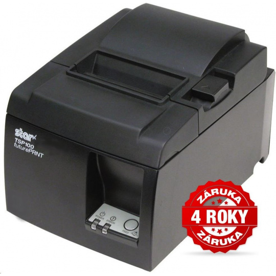 Tiskárna Star Micronics TSP143IIU+ Černá, USB, řezačka, 4 roky záruka