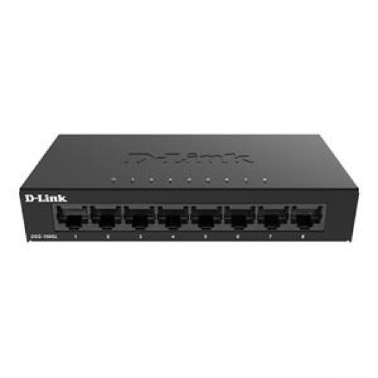 D-Link DGS-108GL/E "8-Port Gigabit Ethernet Metal Housing Unmanaged Light Switch without IGMP- 8-Port 10/100/1000 Mbps