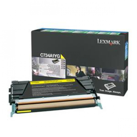 Lexmark C734, C736, X734, X736, X738 Yellow Return Programme Toner Cartridge (6K)