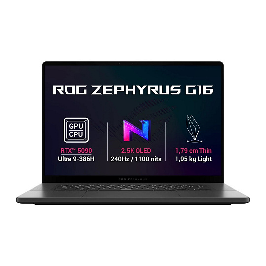 ASUS ROG Zephyrus G16/GU606AX-TB070/U9-386H/16"/2560x1600/64GB/1TB/RTX 5090/bez OS/Gray/2R