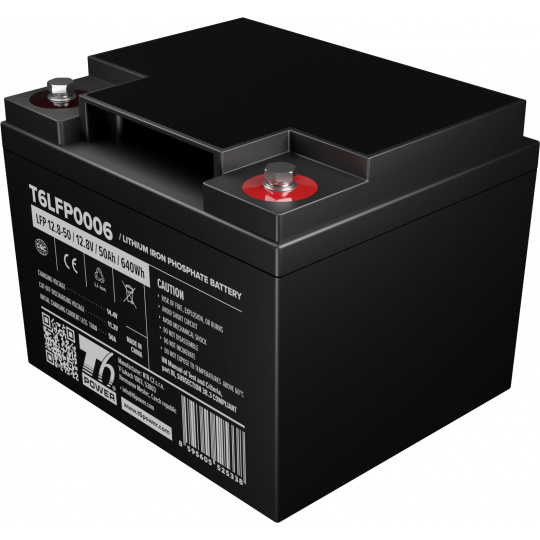 Baterie T6 Power LiFePO4, 12.8V, 50Ah, 649Wh, Bluetooth, T14