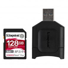 128GB SDHC Kingston Canvas React Plus UHS-II V90 + čtečka 128GB SDHC Kingston Canvas React Plus UHS-II V90 + čtečka