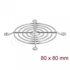 Delock Mřížka ventilátoru, 80 x 80 mm, stříbrná Delock Mřížka ventilátoru, 80 x 80 mm, stříbrná