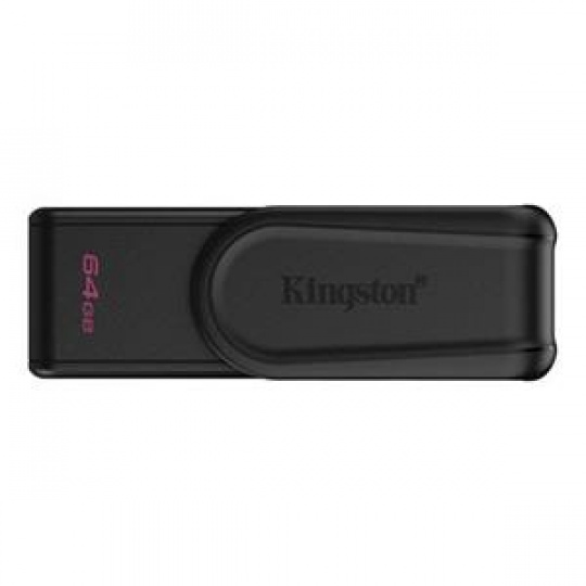 KINGSTON 64GB Portable USB 3.2 Gen 1 DataTraveler Exodia S (Black/Black)