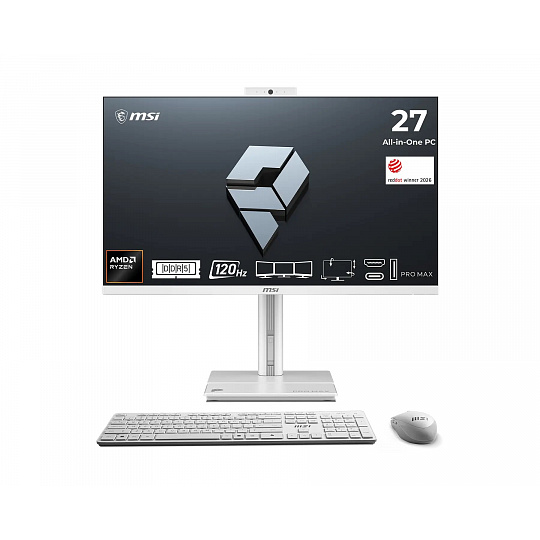 MSI PRO MAX/27TP Z 8MG-003XEU/27"/FHD/T/R7-255/16GB/512GB/AMD int/bez OS/Bílá/3R MSI PRO MAX/27TP Z 8MG-003XEU/27"/FHD/T/R7-255/16GB/512GB/AMD int/bez OS/Bílá/3R