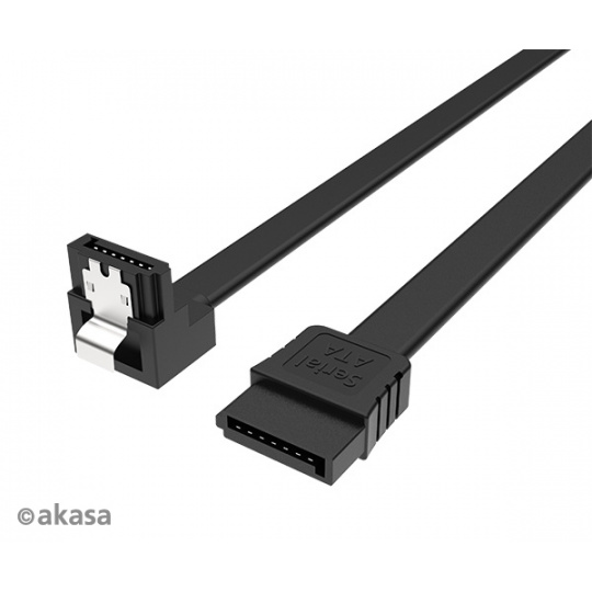 AKASA - Proslim SATA kabel 90° - 100 cm