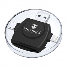 VIKING ČTEČKA PAMĚŤOVÝCH KARET V4 USB3.0 4V1 černá VIKING ČTEČKA PAMĚŤOVÝCH KARET V4 USB3.0 4V1 černá