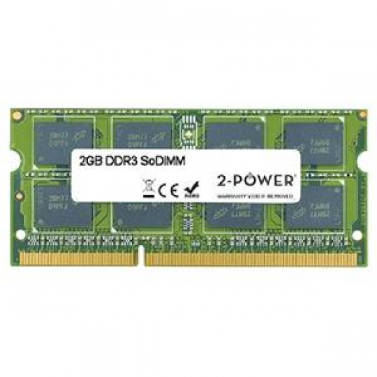 2-Power 2GB PC3-10600S 1333MHz DDR3 CL9 SoDIMM 1Rx8 (DOŽIVOTNÍ ZÁRUKA)