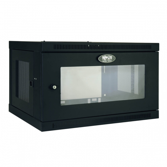 Skříň SmartRack 6U, Mini Rack, Š=600mm, Hl=450mm, hloubka pro přepínače, prosklené dveře, na stěnu