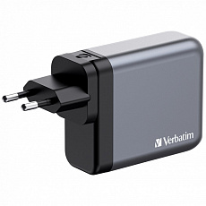 Zdroj 230V/140W/3x USB-C + 1x USB-A (PD3.1, GaN, Quick Changer, PPS, vidlice EU) Verbatim GNC-140 Zdroj 230V/140W/3x USB-C + 1x USB-A (PD3.1, GaN, Quick Changer, PPS, vidlice EU) Verbatim GNC-140