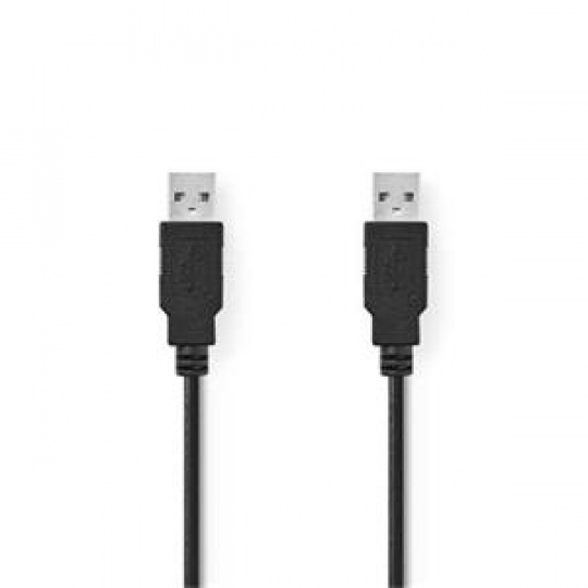 Nedis CCGB60000BK20 - USB 2.0 kabel | A Zástrčka - A Zástrčka | 2 m | Černá barva