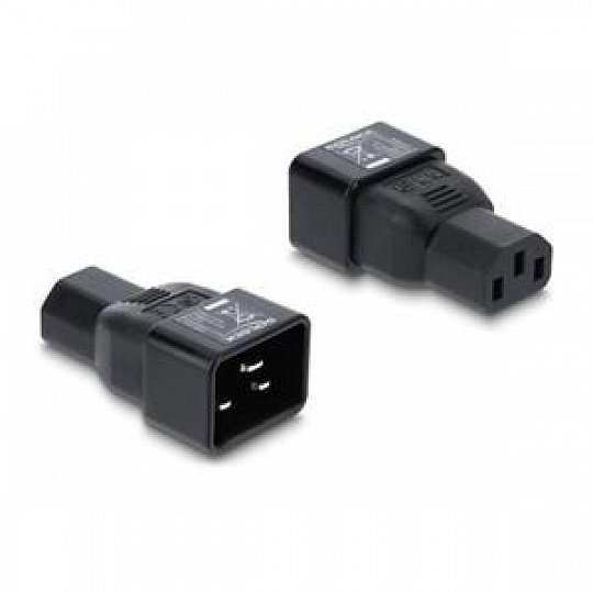 Delock Napájecí adaptér IEC 60320 – z C20 na C13, zástrčka / zásuvka, 10 A, přímý Delock Napájecí adaptér IEC 60320 – z C20 na C13, zástrčka / zásuvka, 10 A, přímý