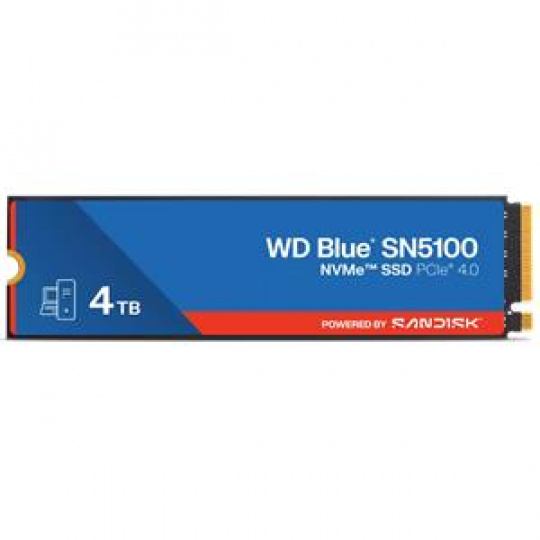 WD BLUE SSD NVMe 4TB WDS400T5B0E PCIe SN5100, Gen4, (R:6900, W:6700MB/s)