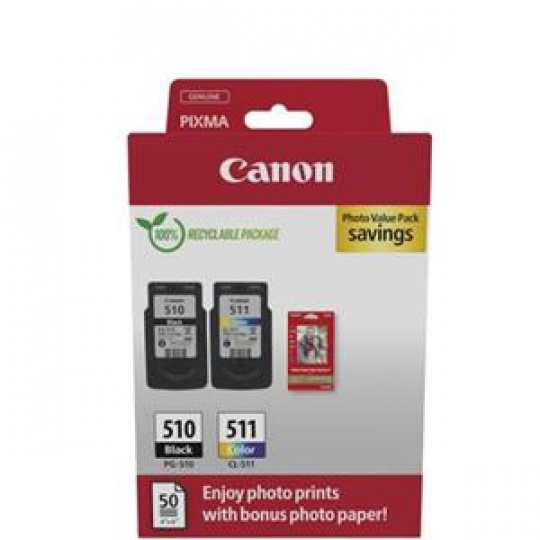 Canon cartridge PG-510 / CL-511 PVP / Black + Color / 2x9ml