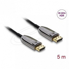 Delock Aktivní optický kabel DisplayPort 2.1 8K 60 Hz 40 Gbps 5 m Delock Aktivní optický kabel DisplayPort 2.1 8K 60 Hz 40 Gbps 5 m