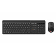 Klávesnice C-TECH Quallis WLKMC-05, bezdrátový combo set s myší, černý, USB, CZ/SK