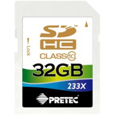 Pretec 32 GB SDHC class 10 ( 31MB/s, 11MB/s ) Pretec 32 GB SDHC class 10 ( 31MB/s, 11MB/s )