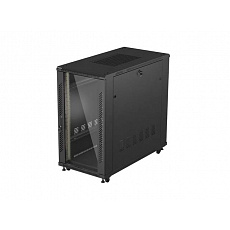 19" VOLNĚ STOJÍCÍ RACKOVÁ SKŘÍŇ 22U 600X1200 ČERNÉ SKLENĚNÉ DVEŘE LANBERG (PLOCHÉ BALENÍ)