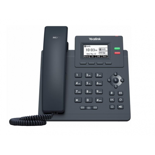 Yealink SIP-T31G SIP telefon, PoE, 2,3" 132x64 podsv. LCD,  x SIP úč., GigE