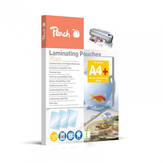 PEACH laminovací folie A4 (228x303mm), 125mic, Filex, 100ks