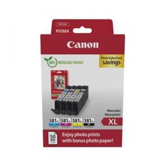 Canon cartridge INK CLI-581XL BK/C/M/Y PHOTO VALUE / 4x8,3ml