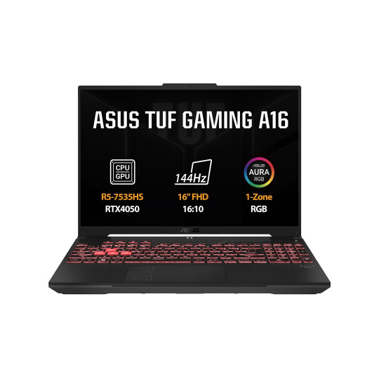 ASUS TUF Gaming A16/FA607NU-RL060/R5-7535HS/16"/WUXGA/16GB/1TB/RTX 4050/bez OS/Gray/2R