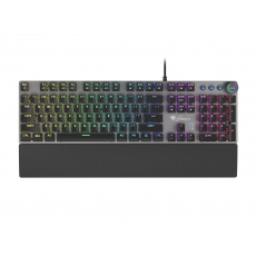 Genesis herní mechanická klávesnice THOR 380/RGB/Outemu Blue/Drátová USB/US layout/Černá