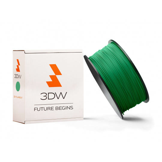 3DW - PLA filament 1,75mm zelená, 1kg, tisk 190-210°C