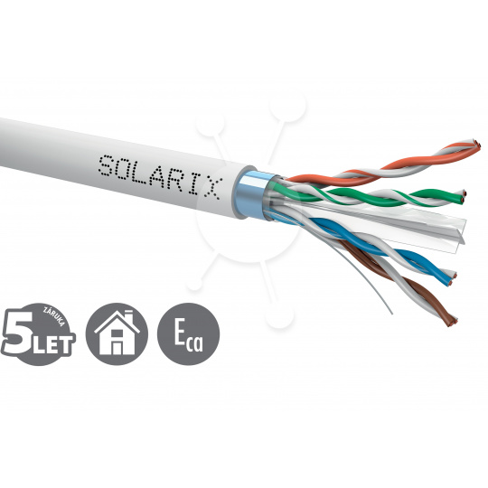 Instalační kabel Solarix CAT6 FTP PVC Eca 500m/cívka SXKD-6-FTP-PVC