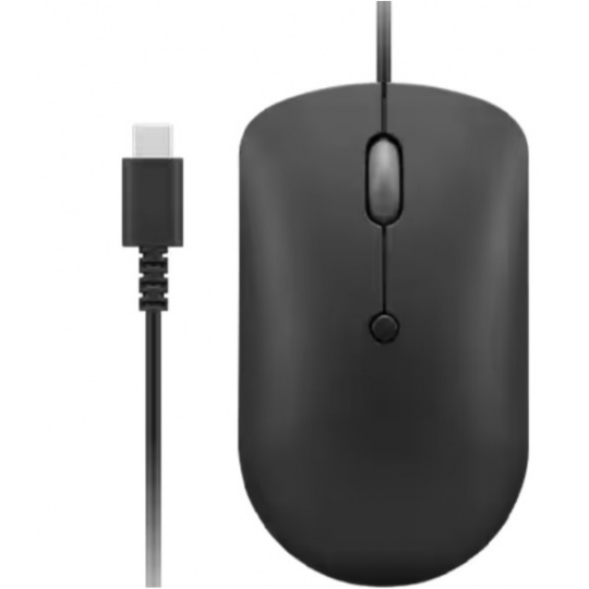 Lenovo 400/Cestovní/Optická/2 400 DPI/Drátové USB-C/Černá