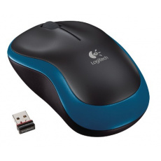 myš Logitech Wireless Mouse M185, nano USB, modrá