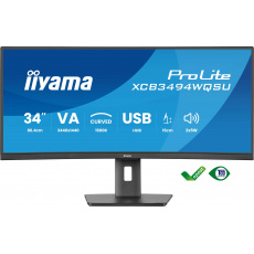iiyama ProLite/XCB3494WQSU-B1/34"/VA/wQHD/120Hz/0,4ms/Black/3R