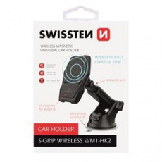 SWISSTEN MAGNETICKÝ DRŽÁK DO AUTA S BEZDRÁTOVÝM NABÍJENÍM S-GRIP WM1-HK2 SWISSTEN MAGNETICKÝ DRŽÁK DO AUTA S BEZDRÁTOVÝM NABÍJENÍM S-GRIP WM1-HK2
