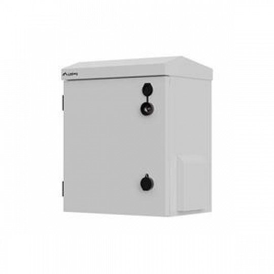 LANBERG Hermetická nástěnná/sloupová RACK skříň 10" IP55 320 × 220 × 400 mm, šedá(sestavená)