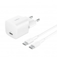 BELKIN 25W USB PD nabíjecí adaptér bílý + 1m USB-C kabel