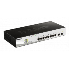 D-Link DGS-1210-08P Smart PoE switch, 8x GbE PoE+, 2x SFP, PoE 65W, fanless