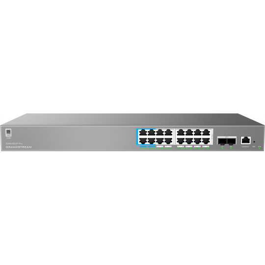 Grandstream GWN7802P Pro L2++ Managed Network switch, 16x 1Gb RJ45, PoE++, SFP+, DHCP, CLI, VLAN Grandstream GWN7802P Pro L2++ Managed Network switch, 16x 1Gb RJ45, PoE++, SFP+, DHCP, CLI, VLAN