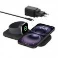 Belkin BOOST CHARGE™ PRO Qi2 2v1 Bezdrátová skládací cestovní podložka pro iPhone/Apple Watch/AirPods, černá
