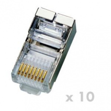 DATACOM Plug STP CAT5E 8p8c- RJ45 lanko (10ks) DATACOM Plug STP CAT5E 8p8c- RJ45 lanko (10ks)
